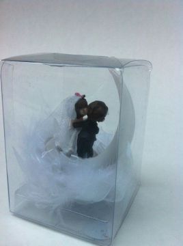 Ay içinde Asetat kutulu gelin damat nikah şekeri
