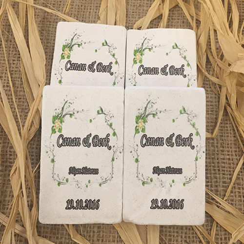 Doğal Taş Baskı Magnet Söz,Nişan,Kına,Nikah Kınahediyelik