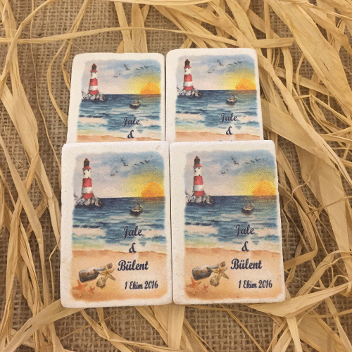 Doğal Taş Baskı Magnet Söz,Nişan,Kına,Nikah Kınahediyelik