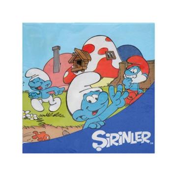 16 lı Şirinler Kağıt Peçete