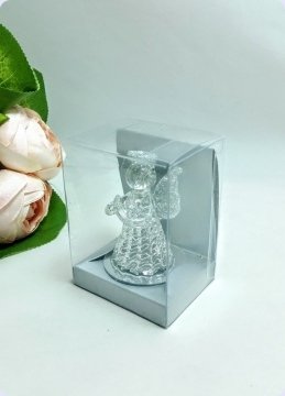 Cam Melek Obje (Gri Asetat Kutulu)