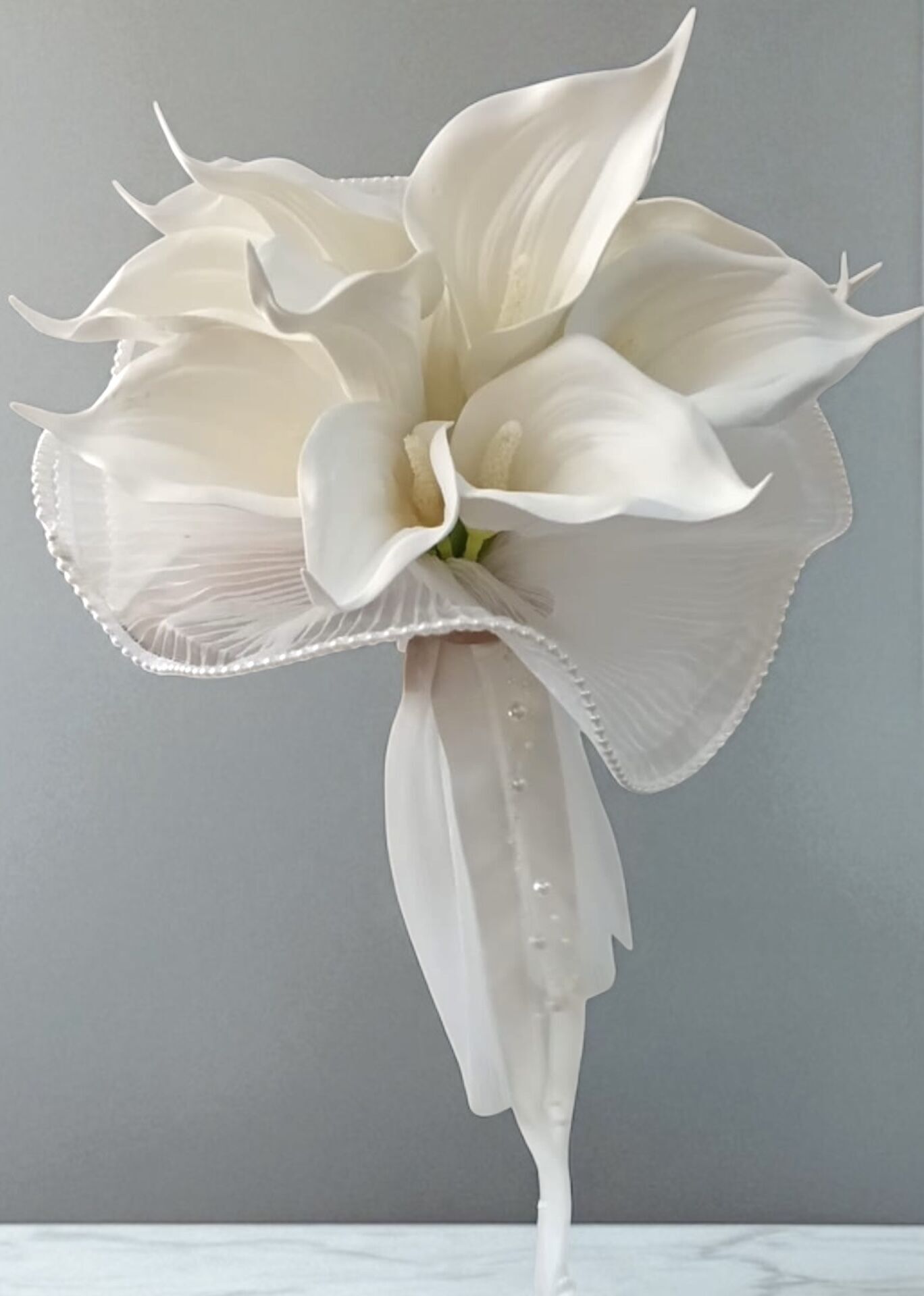 Islak orkide gelin el buketi & El çiçeği