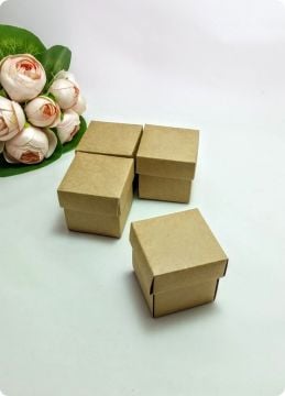 Kraft Küp Karton Kutu Katlanmış / Katlanmamış