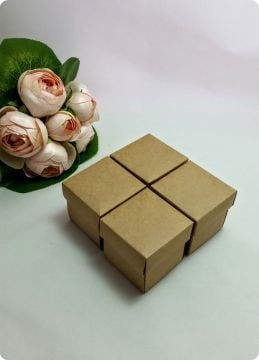 Kraft Küp Karton Kutu Katlanmış / Katlanmamış