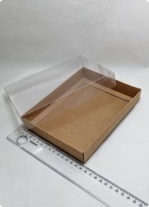20x15x3 Cm Altı Karton, Üstü Asetat/Şeffaf Kapaklı Kutu 25 li