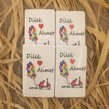Doğal Taş Baskı Magnet Söz,Nişan,Kına,Nikah Kınahediyelik