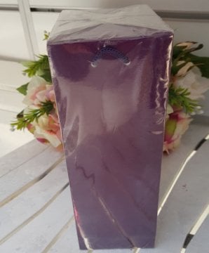 Bileklik Mor Karton Çanta 10x25 cm İpli Paket :
