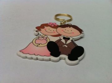 Gelin damat polyester anahtarlık