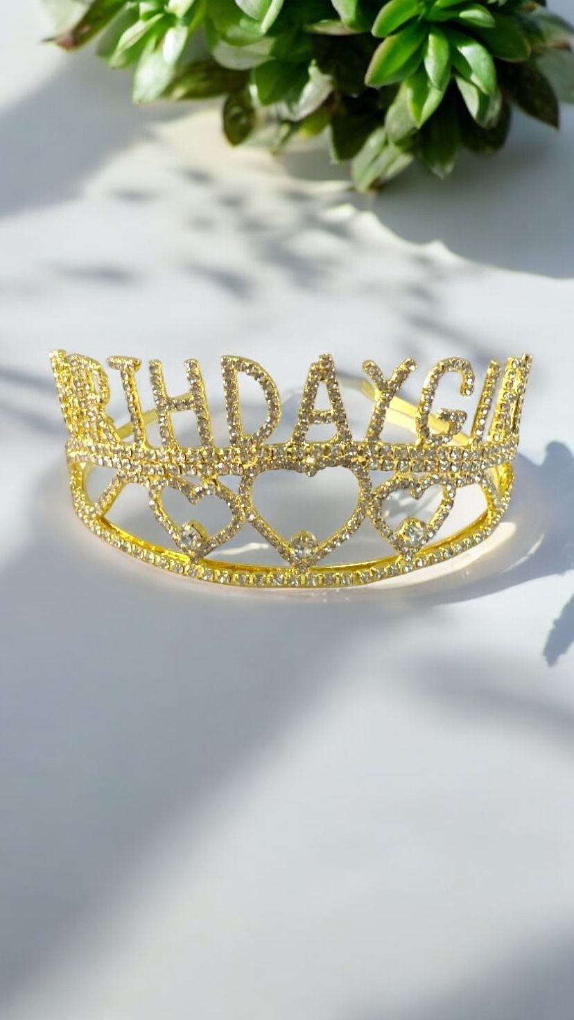 Yarım tur Taşlı metal İyi ki doğdun taç & pasta dekor