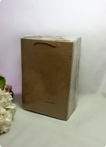 25 Li 17x25 cm Selefonlu Karton Çanta / Poşet Kraft