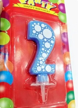 2 Yaş Puanlı Doğum Günü Pasta Mumları