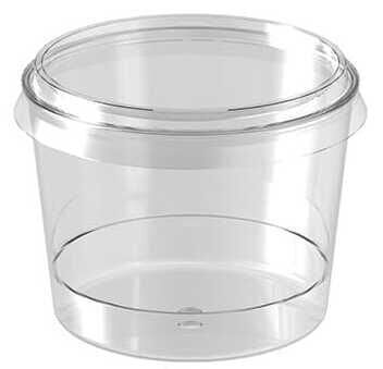 30 LU 250CC YUVARLAK KAPAKLI ŞEFFAF MİKA KASE (MAGNOLİA)