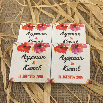 Doğal Taş Magnet Söz / Nişan / Kına / Nikah