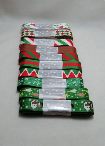 2 Cm Beyaz Zemin Ekose Yılbaşı Kurdela 10 Mt.