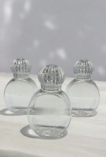 Pvc Oval 50 cc Kristal kapaklı Şişe