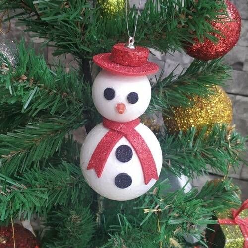 Strafor Kardan Adam Yılbaşı Ağaç Süsü