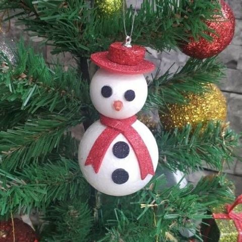 Strafor Kardan Adam Yılbaşı Ağaç Süsü