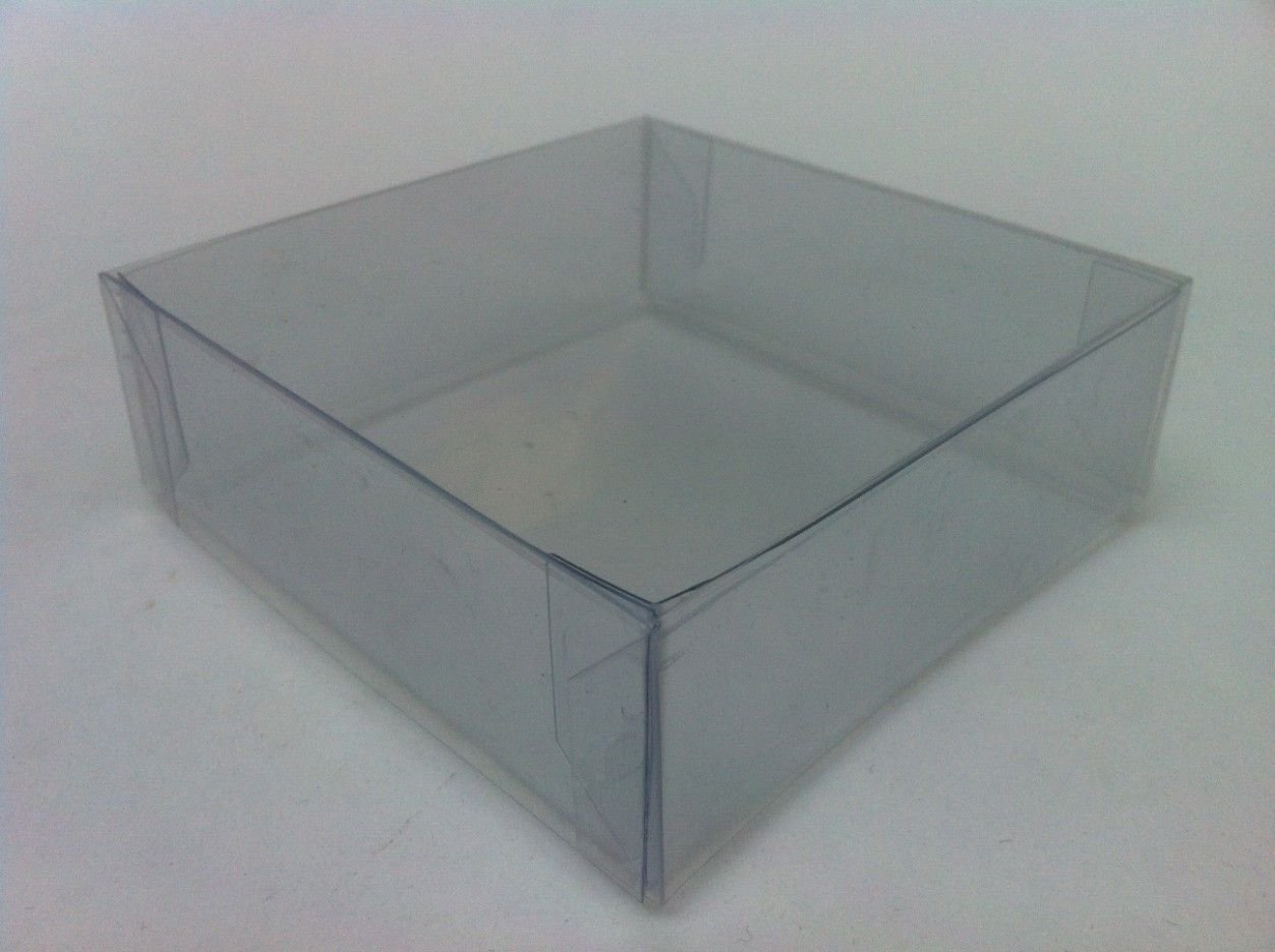 Katlanmamış Full Asetat kutu 9x9x3 cm Asetat Kutu 50\'li