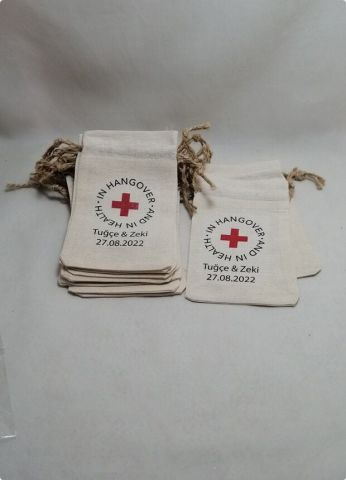 50 Li 10X15 Cm İsme Özel Hangover Kit Baskılı Boş Kese