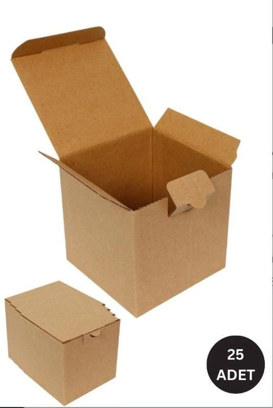 11x11x12 Cm Kilitli E-Ticaret Hediye Kutusu, Kraft Karton Kargo Paketleme Kutusu