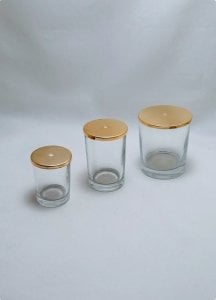 3 Boy Cam Bardak Mumsuz ( Delikli Düz kapak-Boş Bardak )