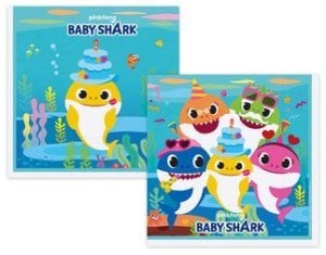 16 LI PEÇETE KAĞIT BABY SHARK 33X33cm