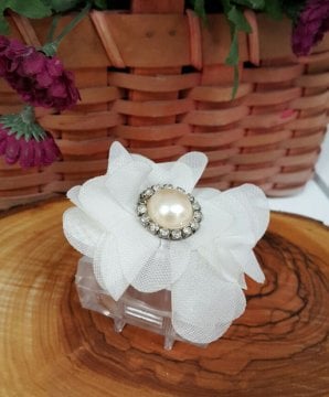 Süslü ,Lazer Çiçek,İncili Taşlı Kristal Kutu 1 Ad./Paket