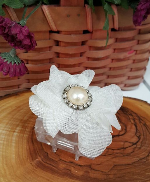 Süslü ,Lazer Çiçek,İncili Taşlı Kristal Kutu 1 Ad./Paket