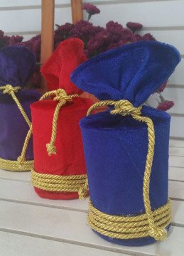 Kina,Kuruyemiş Silindir Boru Kese,Kadife Kumaş