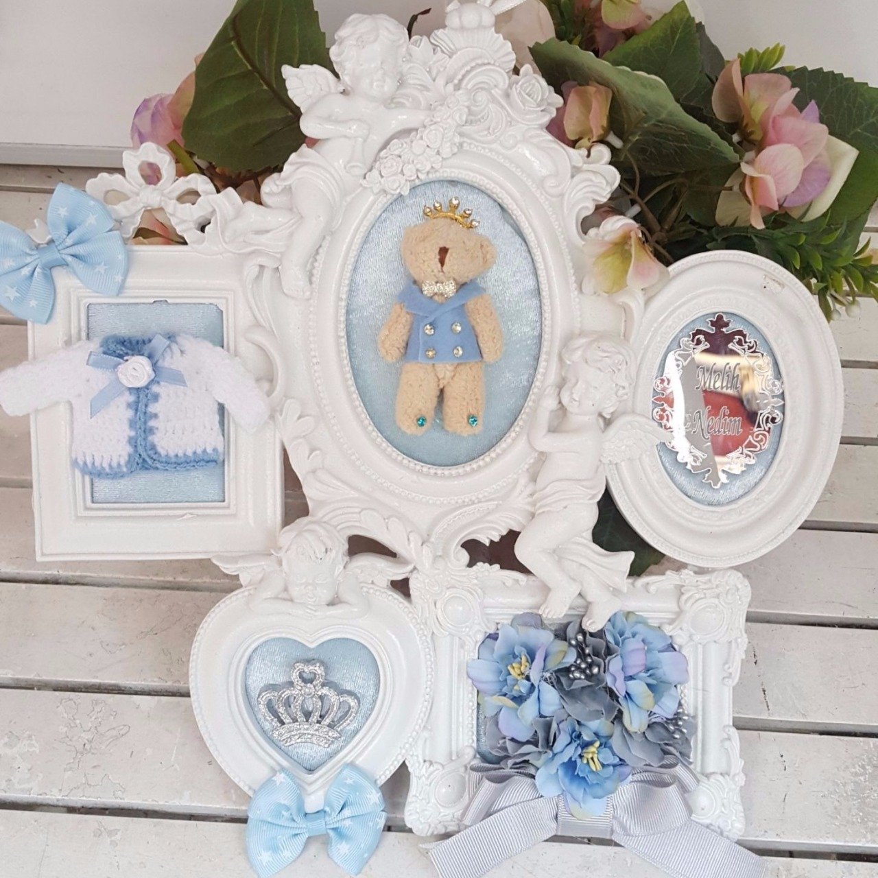 Süslü ; Melekli Bebek Kapı Süsü