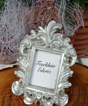 Süslü ,Ağ Tüllü Polyester Çerçeve 1 Ad./Paket