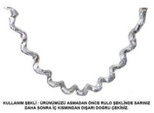 SÜS FRANSEN METALİZE UZARLI 2MT GÜMÜŞ