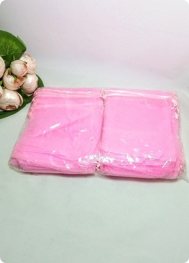 100 lü Büzgülü Çerezlik tül Kese 12x14 cm
