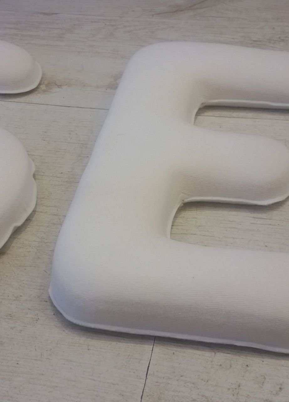 17.5 cm boyunda tekstil harf Krem - 1.Adet