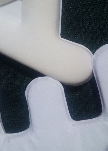 17.5 cm boyunda tekstil harf Krem - 1.Adet