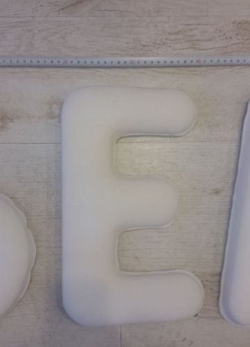 17.5 cm boyunda tekstil harf Mavi - 1.Adet