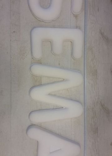 17.5 cm boyunda tekstil harf Mavi - 1.Adet