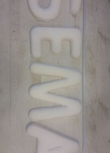 10 cm boyunda tekstil harf Mavi - 1.Adet