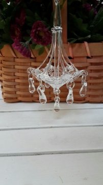 Minyatür Kapı Süsü İçin Avize Şeffaf - Altın