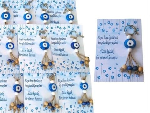 20 Li Süslü Boncuklu Cam Nazar Hediyelik