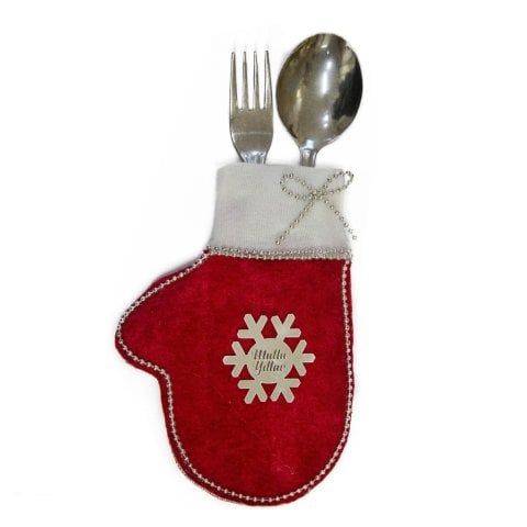 4 Lü Yılbaşı Eldiveni Kaşıklık Servis Sunumu