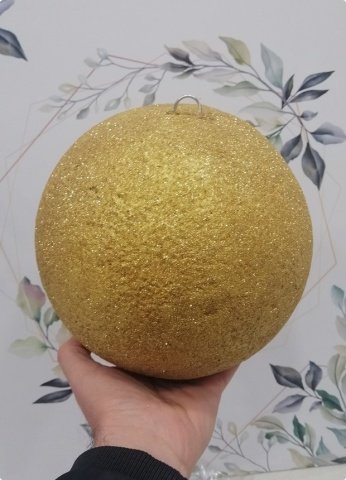 20 Cm Simli Büyük Strafor Top Yılbaşı Süsü