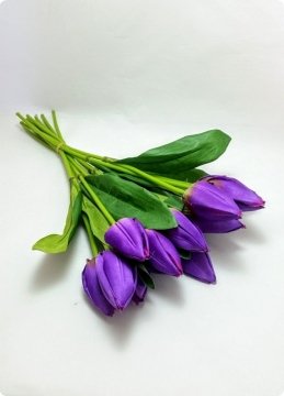 8 Li Lale Yapay Çiçek (Ağzı Kapalı)