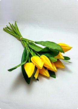 8 Li Lale Yapay Çiçek (Ağzı Kapalı)