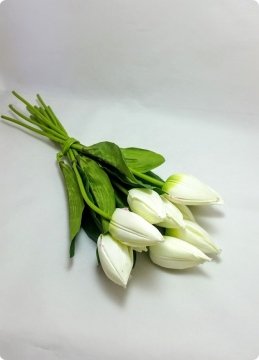 8 Li Lale Yapay Çiçek (Ağzı Kapalı)