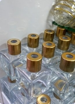 100 Lü Bambu Kare Oda Kokusu Şişesi 50 cc / Pvc Kapak