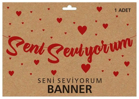 SENİ SEVİYORUM KIRMIZI METALİZE FLAMA