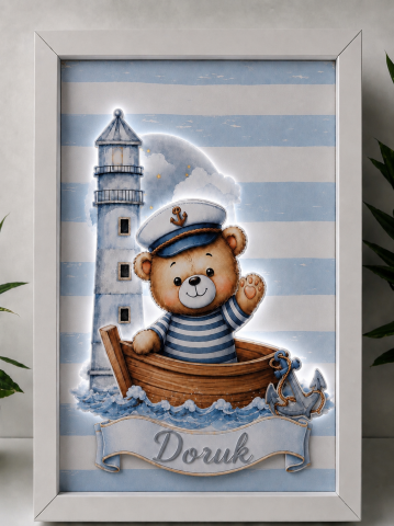 40*30 cm Çerçeveli denizci  kapı süsü