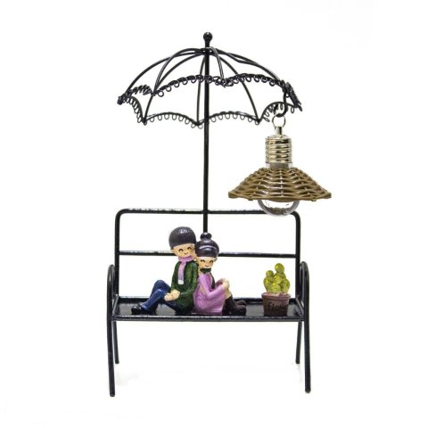 Işıklı Banktaki Aşıklar Hediyelik (13*23 cm)