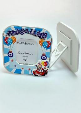 Magnetli Maaşallah yazılı Arabalı Çerçeve ( dayama ayaklı )